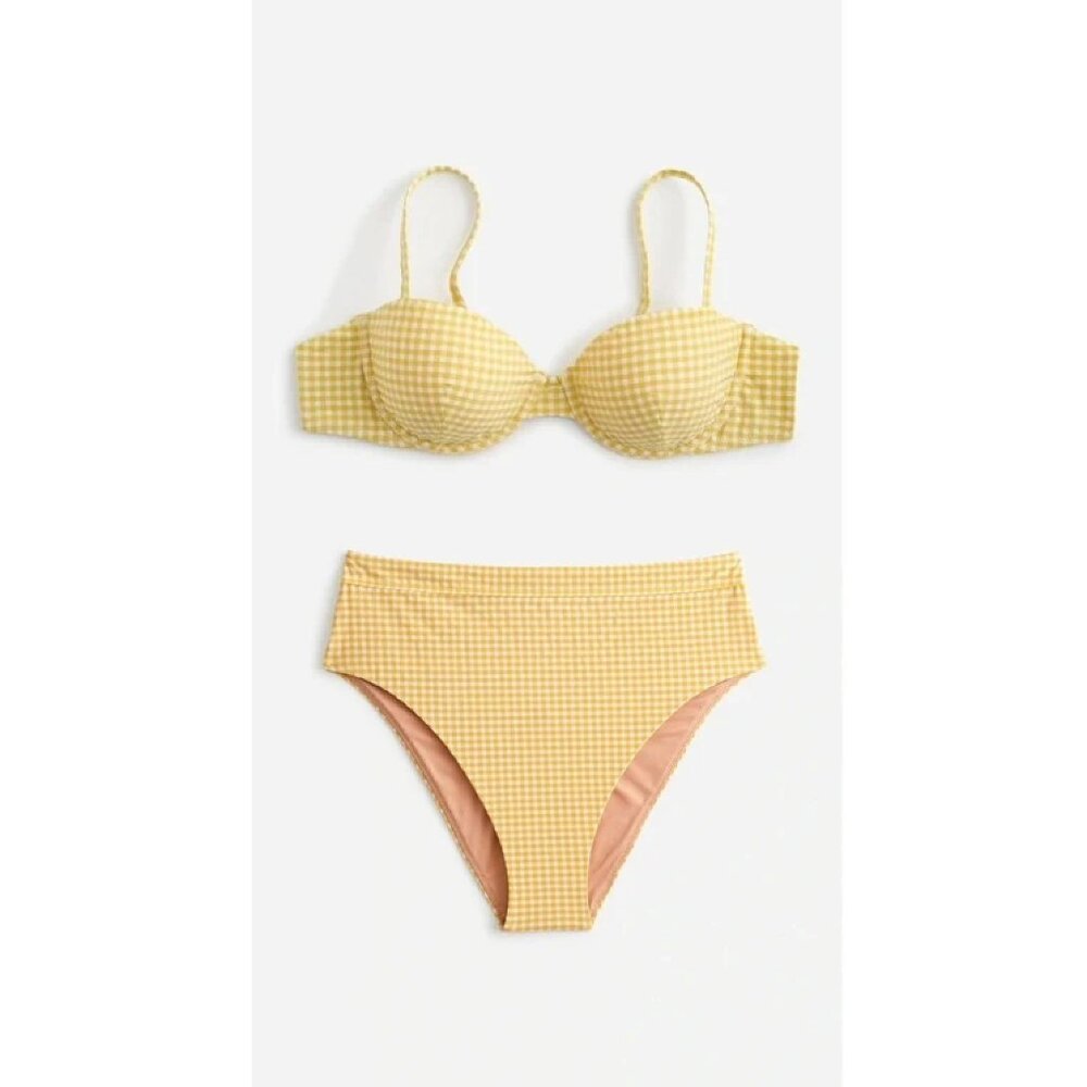Yellow Gingham bikini set